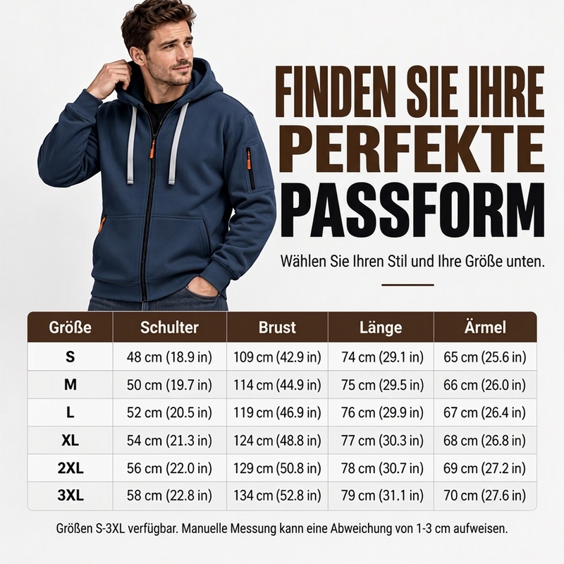 📢🎉50%Rabatt!!!🛍️✨Lässige wärmende Herrenkapuzenjacke