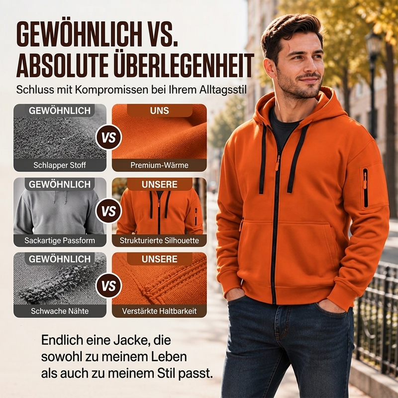 📢🎉50%Rabatt!!!🛍️✨Lässige wärmende Herrenkapuzenjacke