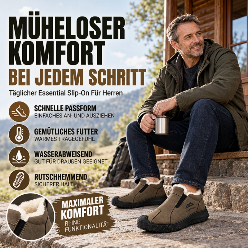 📦 Täglich 500+ Pakete versendet! Herren-Winterschuhe mit Plüschfutter fürs Gehen