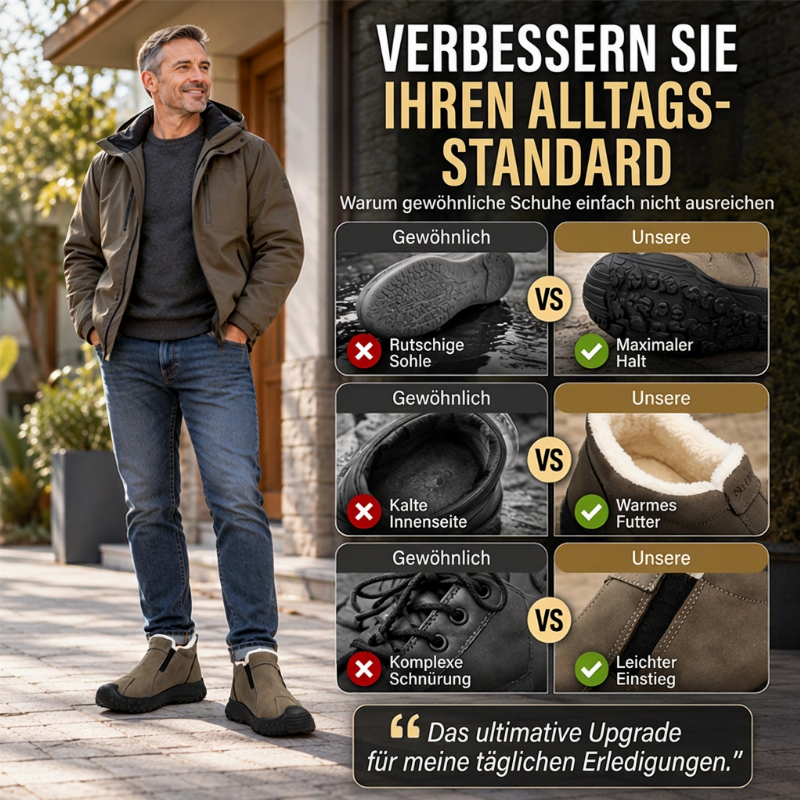 📦 Täglich 500+ Pakete versendet! Herren-Winterschuhe mit Plüschfutter fürs Gehen