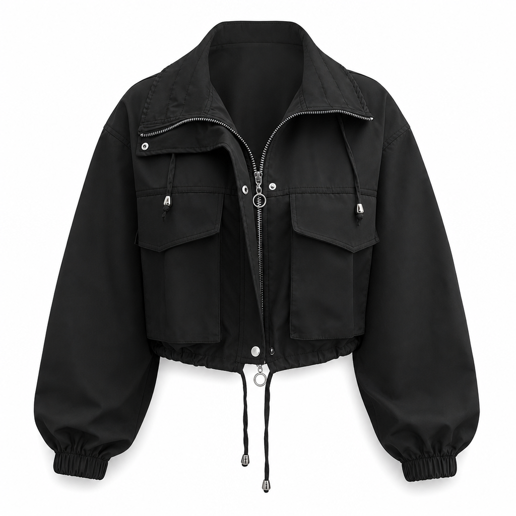 🔥Beliebtes Produkt ！✨Damen Unifarbe Windjacke mit durchgehendem Reißverschluss, Herbst