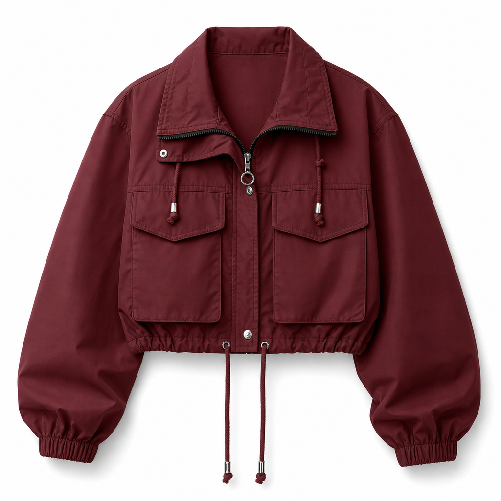 🔥Beliebtes Produkt ！✨Damen Unifarbe Windjacke mit durchgehendem Reißverschluss, Herbst