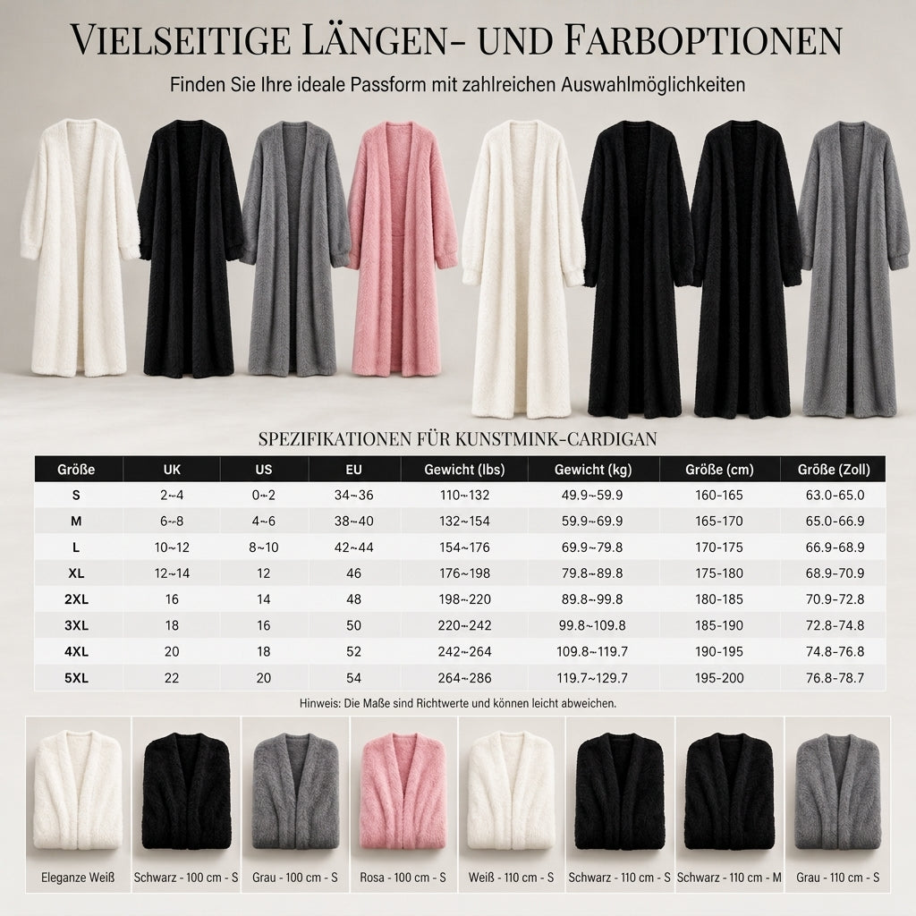 🔥Beliebtes Produkt ！✨Damen Langcardigan aus Kunstpelz-Fleece, flauschiger oversized Strickmantel für Herbst und Winter