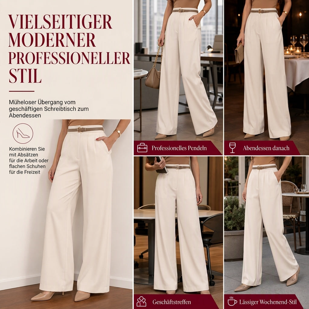 ✨Begrenzter Vorrat verfügbar, nicht verpassen!🔥🔥Damen Freizeit Hosenanzug Weites Bein Hosen Herbst Winter Lange Hosen