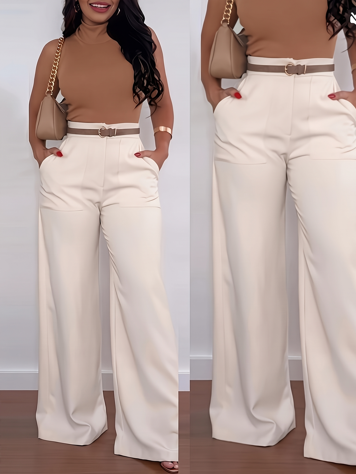 ✨Begrenzter Vorrat verfügbar, nicht verpassen!🔥🔥Damen Freizeit Hosenanzug Weites Bein Hosen Herbst Winter Lange Hosen