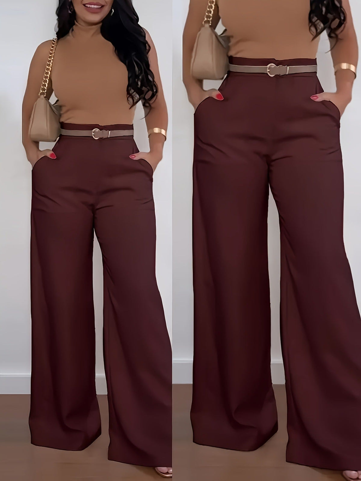 ✨Begrenzter Vorrat verfügbar, nicht verpassen!🔥🔥Damen Freizeit Hosenanzug Weites Bein Hosen Herbst Winter Lange Hosen