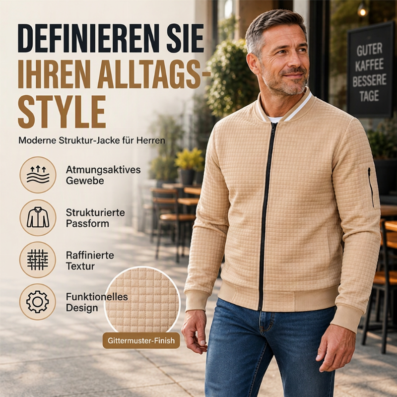 ✨Begrenzter Vorrat verfügbar, nicht verpassen!🔥🔥Herren Freizeit Waffelstrick Steppjacke