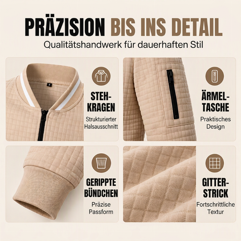 ✨Begrenzter Vorrat verfügbar, nicht verpassen!🔥🔥Herren Freizeit Waffelstrick Steppjacke
