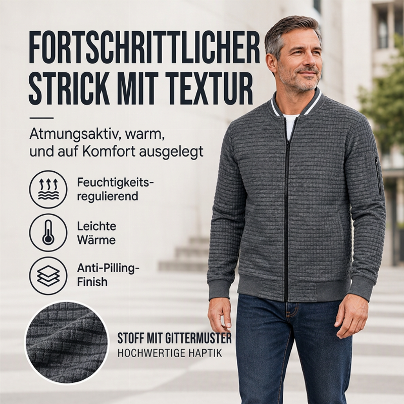 ✨Begrenzter Vorrat verfügbar, nicht verpassen!🔥🔥Herren Freizeit Waffelstrick Steppjacke