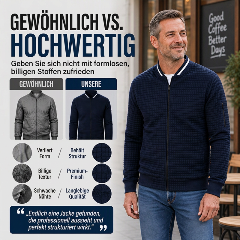 ✨Begrenzter Vorrat verfügbar, nicht verpassen!🔥🔥Herren Freizeit Waffelstrick Steppjacke