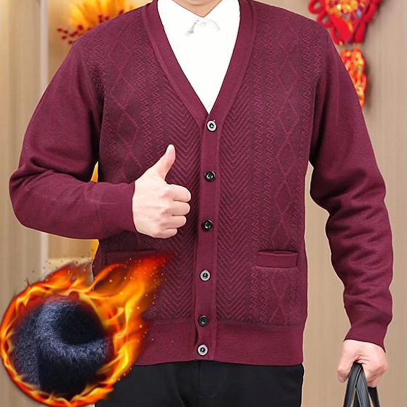 🙌 70% Wiederkaufquote🔥🔥Herren Warmer Cardigan mit Knopfverschluss und V-Ausschnitt