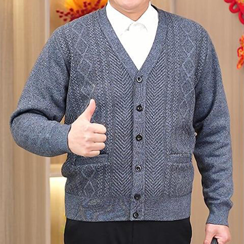 🙌 70% Wiederkaufquote🔥🔥Herren Warmer Cardigan mit Knopfverschluss und V-Ausschnitt
