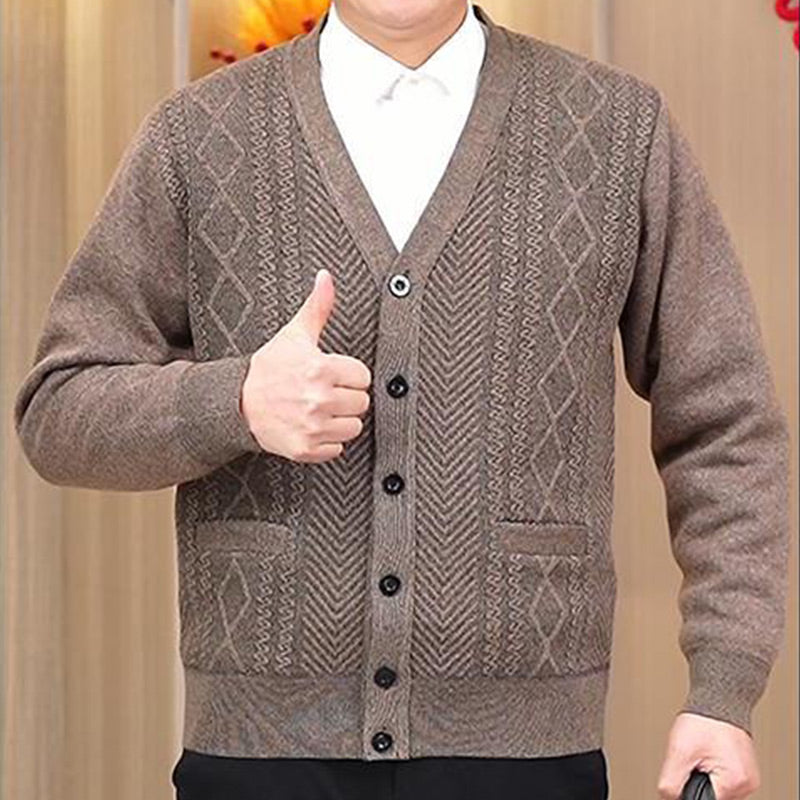 🙌 70% Wiederkaufquote🔥🔥Herren Warmer Cardigan mit Knopfverschluss und V-Ausschnitt