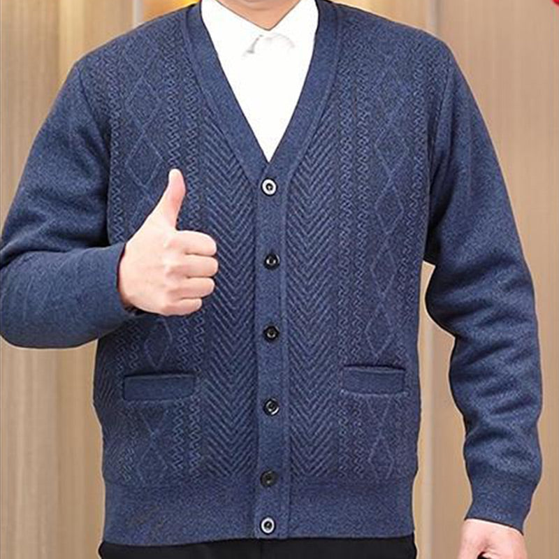 🙌 70% Wiederkaufquote🔥🔥Herren Warmer Cardigan mit Knopfverschluss und V-Ausschnitt