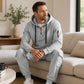 🔥Kostenloser Versand🔥 Warmes Herren-Halbzip-Kapuzenpullover- und Cargohosen-Set
