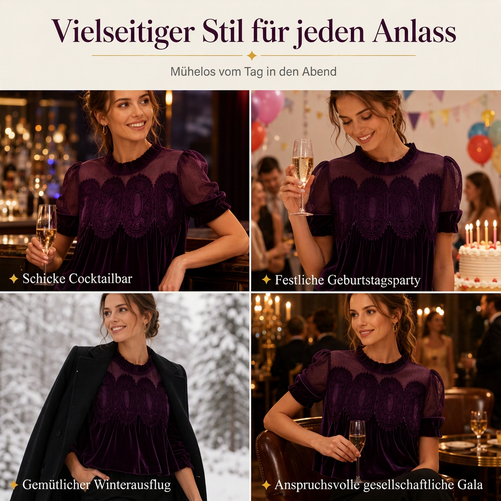 🙌 70% Wiederkaufquote🔥🔥Damen-Unifarbige Kurzarmoberteile mit Rüschenkragen