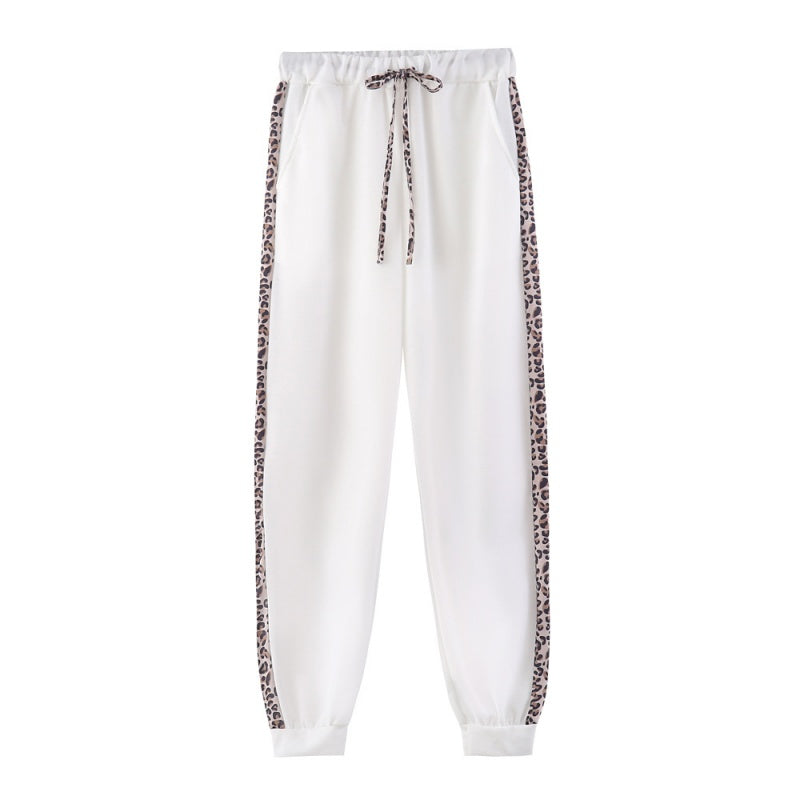 🔥 Nur heute 50 %!  Damen Leopardenmuster Langarm Zipper Sweatshirt und Hosen Set