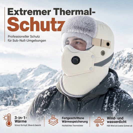📦 Täglich 500+ Pakete versendet! Winddichter winterlicher Wärme-Trapperhut mit integrierter Gesichtsmaske