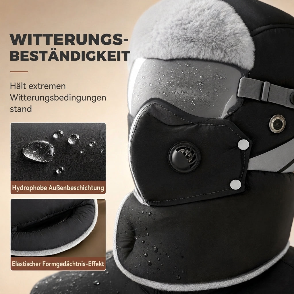 📦 Täglich 500+ Pakete versendet! Winddichter winterlicher Wärme-Trapperhut mit integrierter Gesichtsmaske