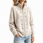 ✨🔥Räumungsverkauf✨ Damen-Strickjacke mit Stehkragen und Doppelknopfverschluss