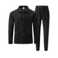🔥Beliebtes Produkt ！✨Herren-Set aus Waffelstrick-Cardigan-Jacke und Hose