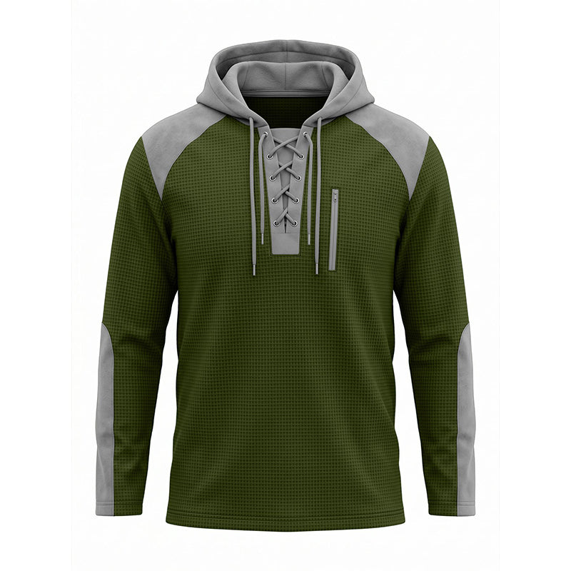 📢📢Räumungsverkauf!!!🎉✨Herren-Strickhoodie im Color-Block-Design, lässiger Stil