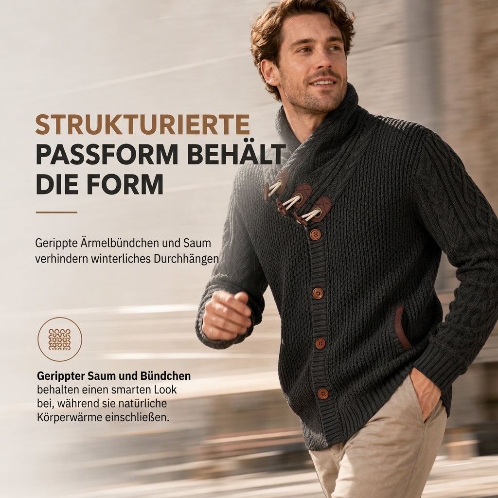 🙌 70% Wiederkaufquote🔥🔥Strickpullover für Herren mit Rollkragen und Knopfleiste