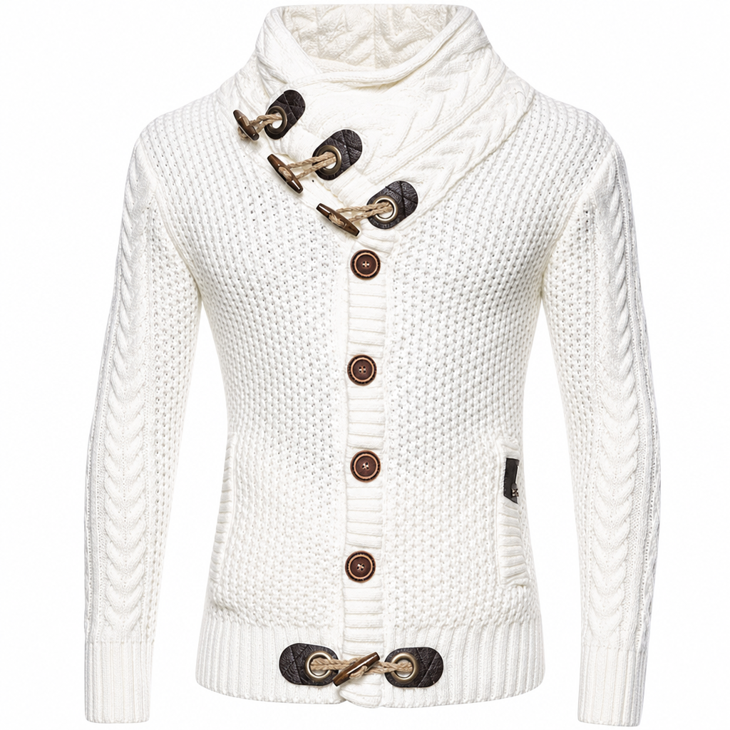 🙌 70% Wiederkaufquote🔥🔥Strickpullover für Herren mit Rollkragen und Knopfleiste