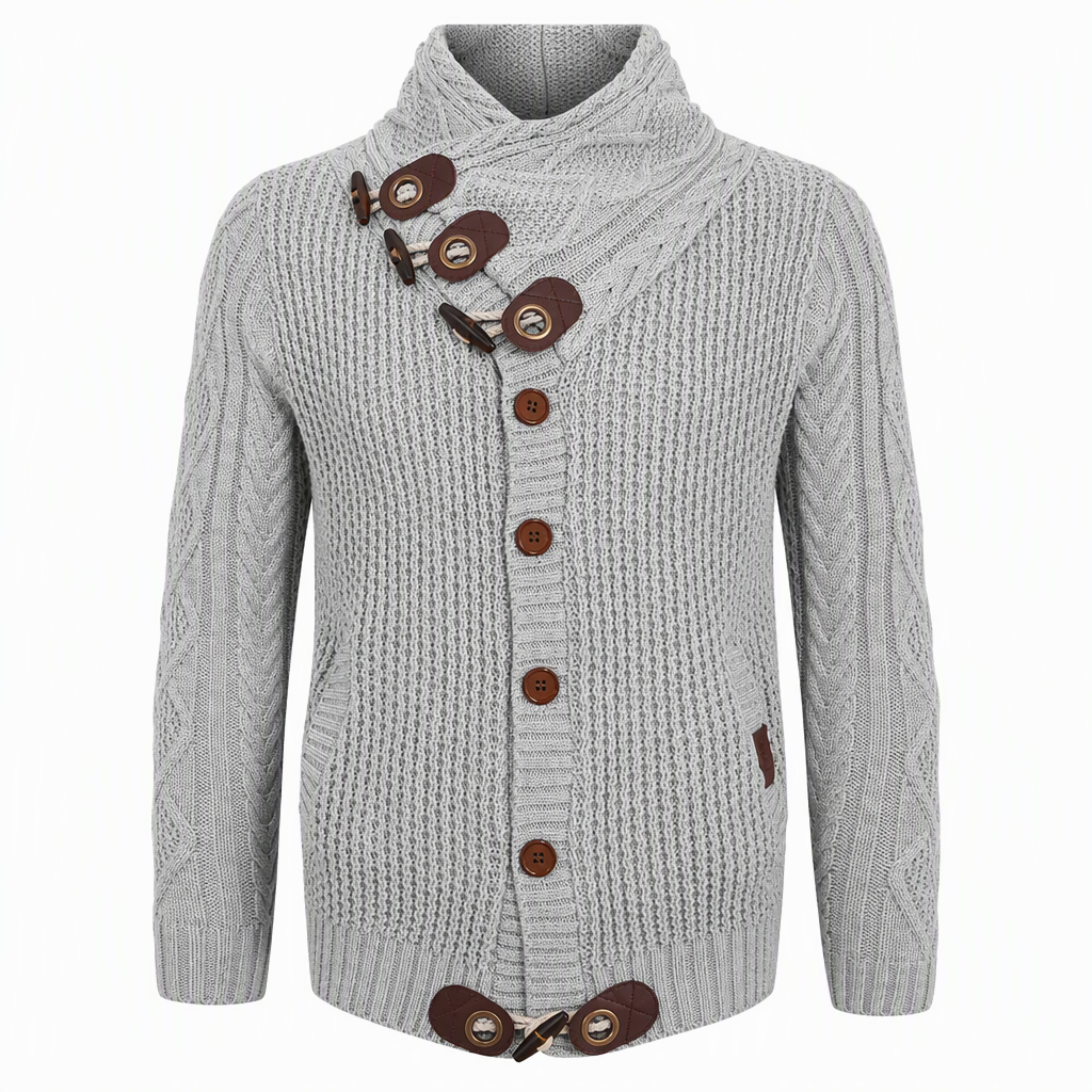 🙌 70% Wiederkaufquote🔥🔥Strickpullover für Herren mit Rollkragen und Knopfleiste