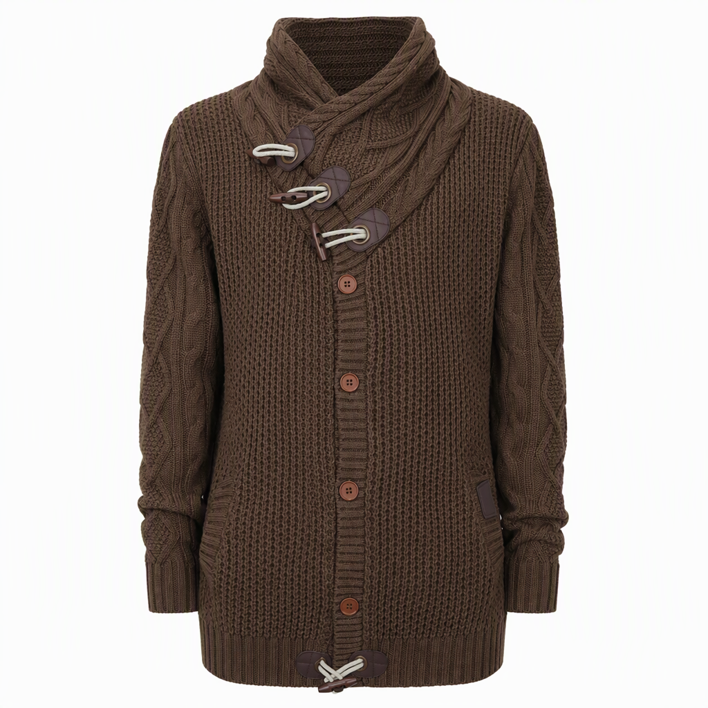 🙌 70% Wiederkaufquote🔥🔥Strickpullover für Herren mit Rollkragen und Knopfleiste
