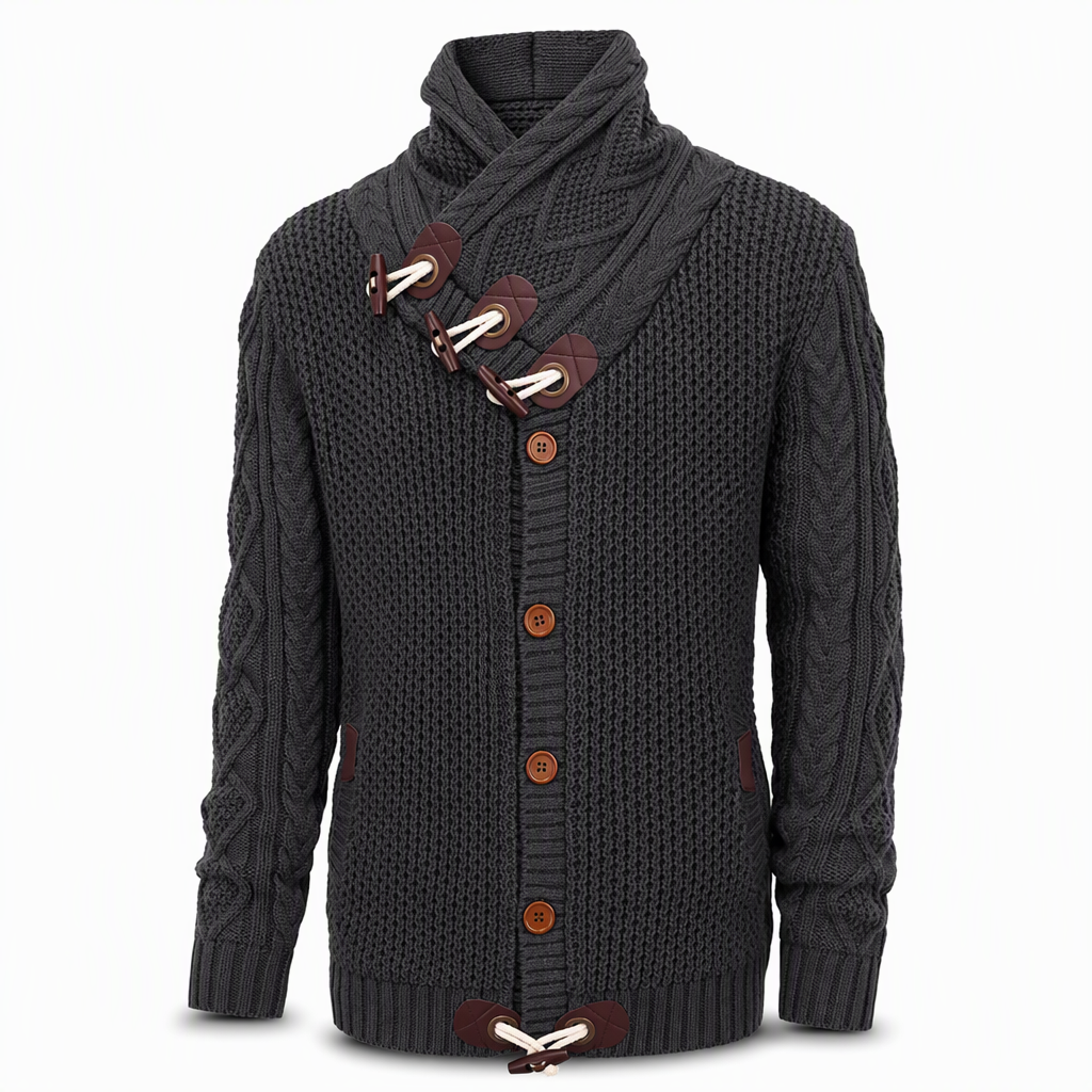 🙌 70% Wiederkaufquote🔥🔥Strickpullover für Herren mit Rollkragen und Knopfleiste