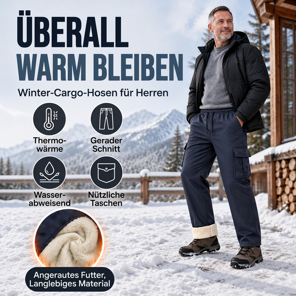 📢📢50%Rabatt!!!🎉✨Herren warme Cargohosen mit Plüschfutter