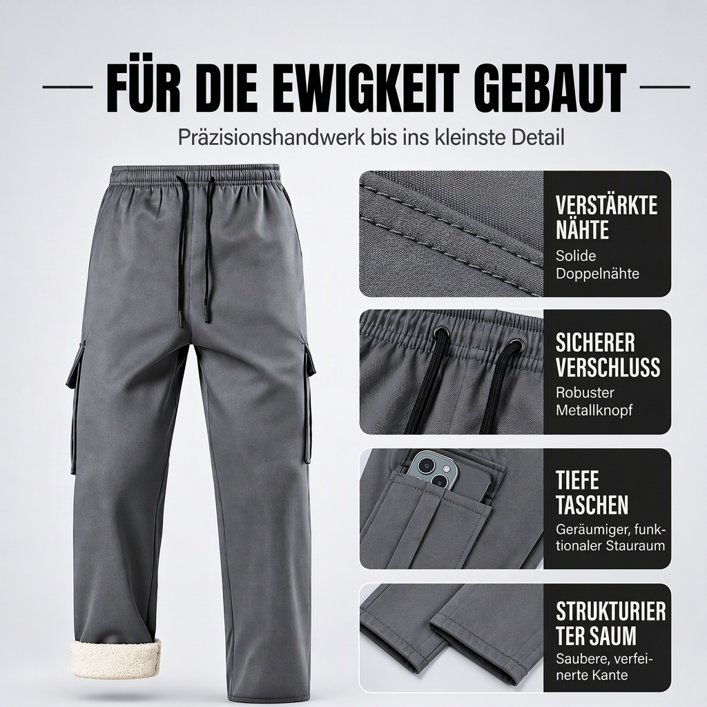 📢📢50%Rabatt!!!🎉✨Herren warme Cargohosen mit Plüschfutter