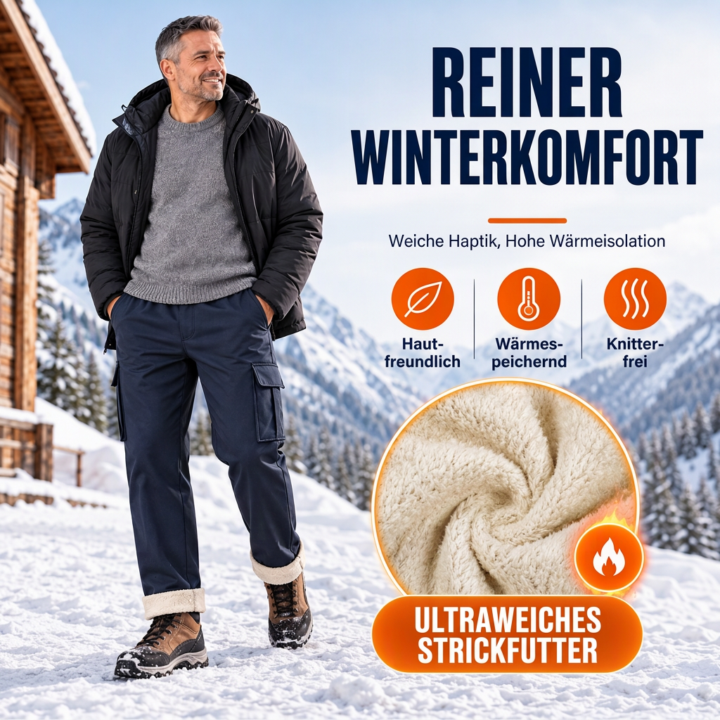 📢📢50%Rabatt!!!🎉✨Herren warme Cargohosen mit Plüschfutter