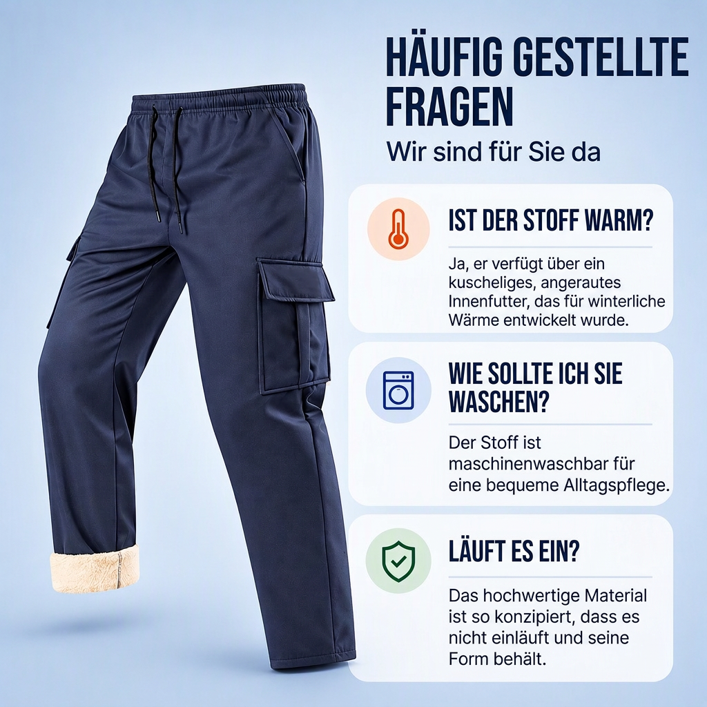 📢📢50%Rabatt!!!🎉✨Herren warme Cargohosen mit Plüschfutter