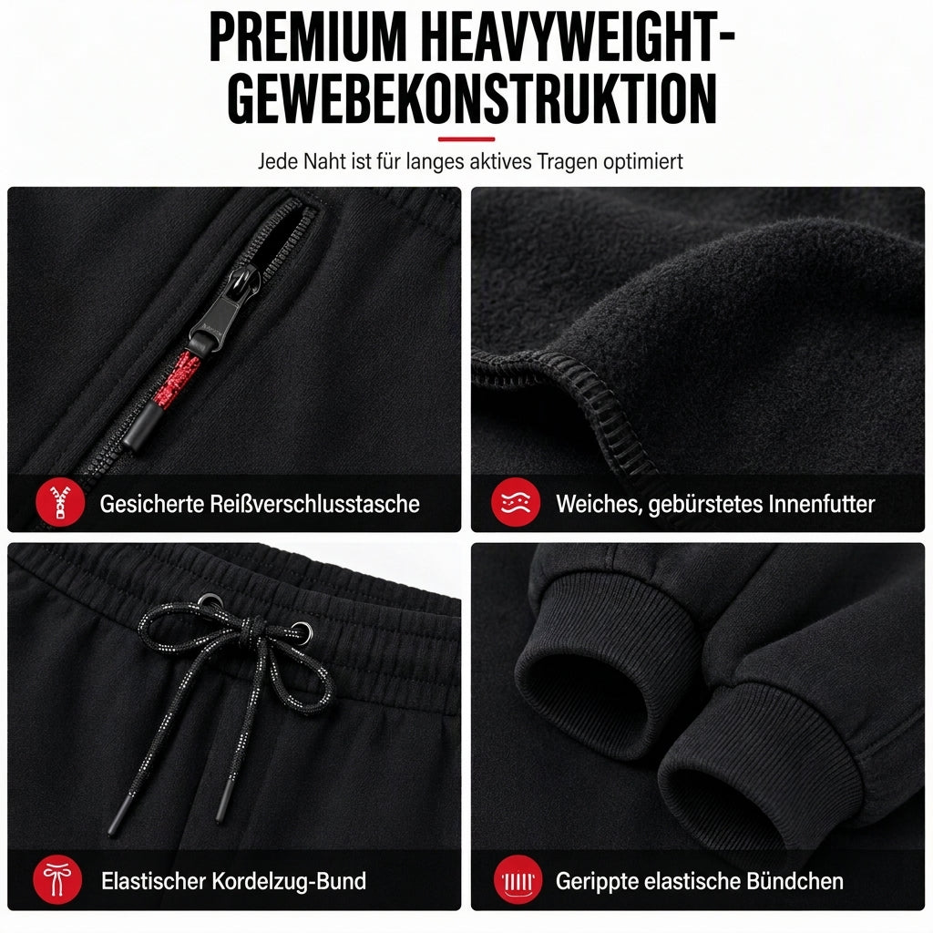 ✨Begrenzter Vorrat verfügbar, nicht verpassen!🔥🔥Damen Winter-Jogginghose mit Fleecefutter und Reißverschlusstaschen
