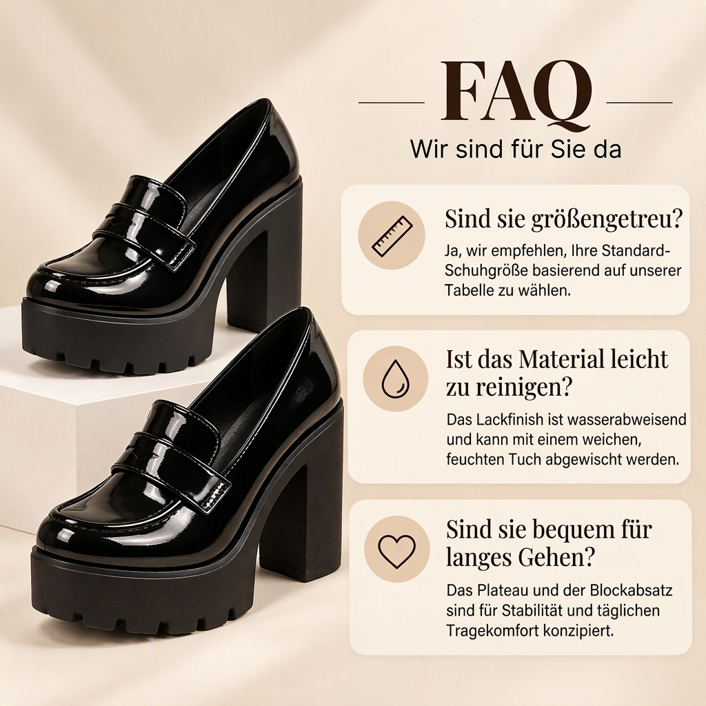✨Neu eingetroffen – Nur heute 50 %! Damen-Loafer mit klobigem Absatz und Plateausohle