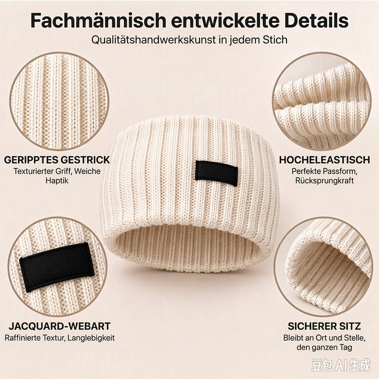 🙌 70% Wiederkaufquote🔥🔥Breites Rippstrick-Stirnband für den Sport
