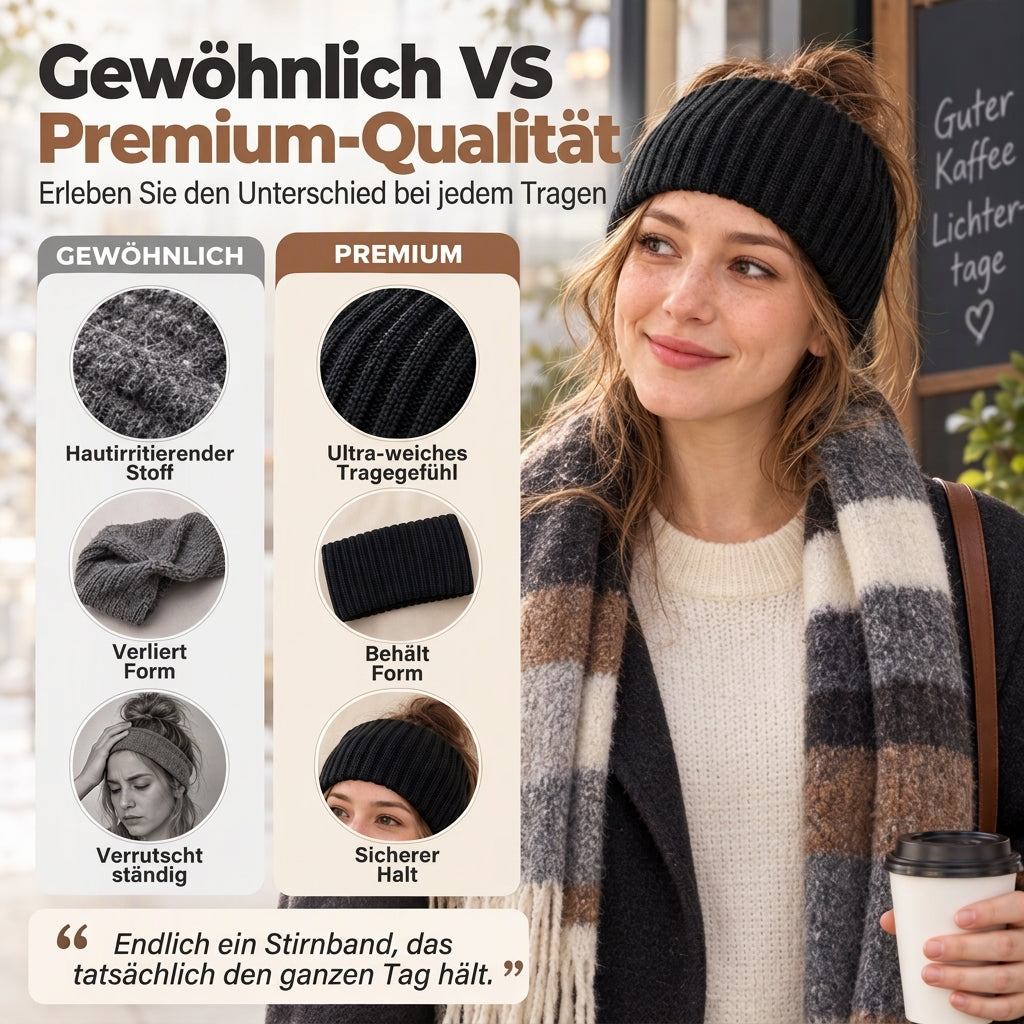 🙌 70% Wiederkaufquote🔥🔥Breites Rippstrick-Stirnband für den Sport