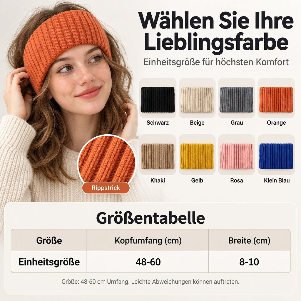 🙌 70% Wiederkaufquote🔥🔥Breites Rippstrick-Stirnband für den Sport