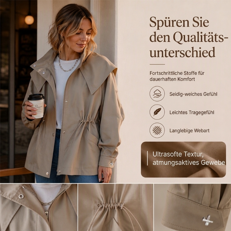 📢🎉50%Rabatt!!!🛍️✨Damen schicke Kapuzenjacke mit Kordelzug