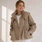 📢🎉50%Rabatt!!!🛍️✨Damen schicke Kapuzenjacke mit Kordelzug