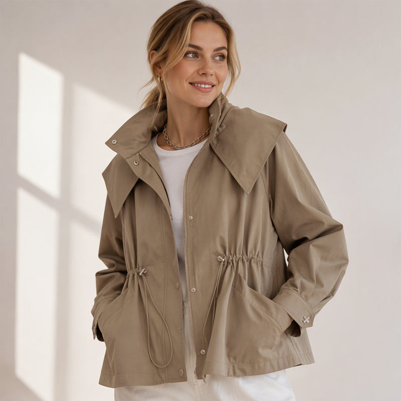 📢🎉50%Rabatt!!!🛍️✨Damen schicke Kapuzenjacke mit Kordelzug