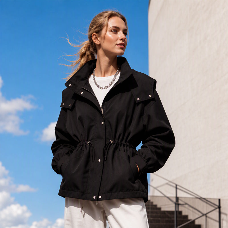 📢🎉50%Rabatt!!!🛍️✨Damen schicke Kapuzenjacke mit Kordelzug