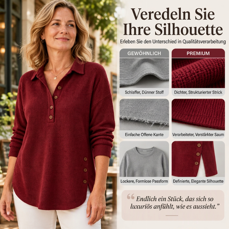 💋Genießen Sie eine 30-tägige problemlose Rückgaberichtlinie!✅️Damen-Langarmoberteil aus Waffelstrick