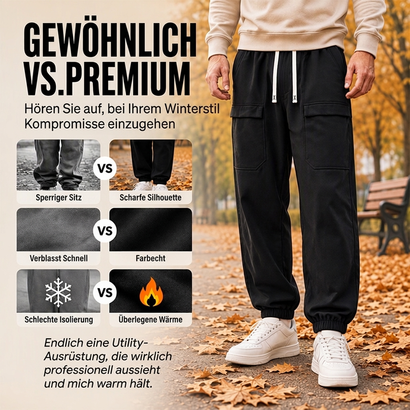 📢🎉50%Rabatt!!!🛍️✨Wasserdichte Cargo-Hosen für Herren mit Plüschfutter