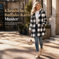 📢🎉Räumungsverkauf!!!🛍️✨Damen Langärmeliger kariierter Mantel aus Kunstfell mit Kapuze