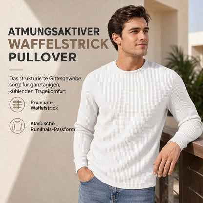 🔥Beliebtes Produkt ！✨Freizeit-Sweatshirt für Herren, schmal geschnitten, Rundhalsausschnitt, langärmelig