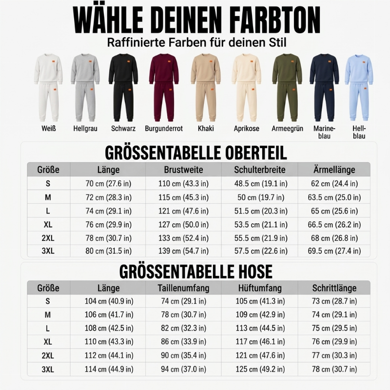 📢💖 Zeitlich begrenztes Angebot – solange der Vorrat reicht✨Freizeit Sportset für Herren mit strukturiertem Jacquard