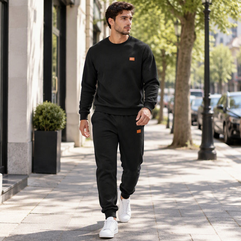 📢💖 Zeitlich begrenztes Angebot – solange der Vorrat reicht✨Freizeit Sportset für Herren mit strukturiertem Jacquard